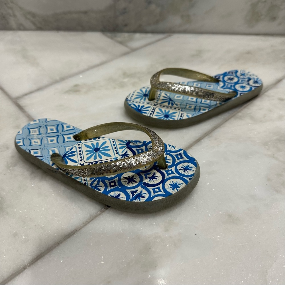Size 10 Toddler Girls Glitter Flip Flop Sandals